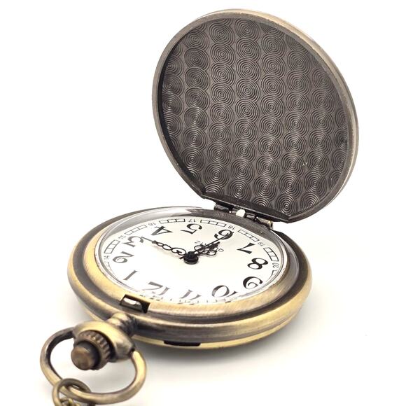 Fantasy Train Portal Pocket Watch – Personalized Magic Platform Design Vintage - Picture 3 of 11